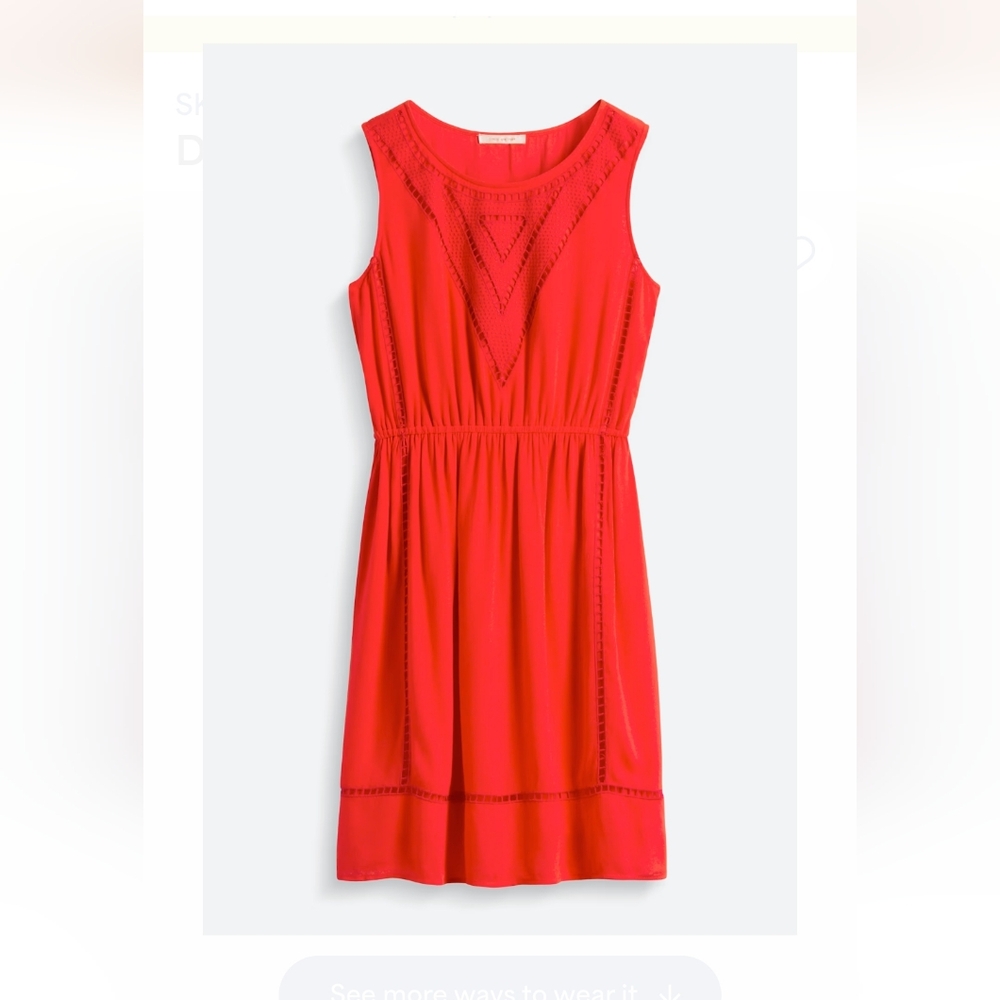 Skies Are Blue Vibrant Red Mini Dress, Size Small